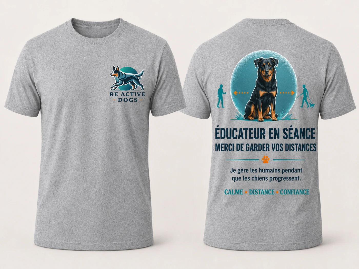 Tee-shirt Éducateur en séance, second visuel recto et verso